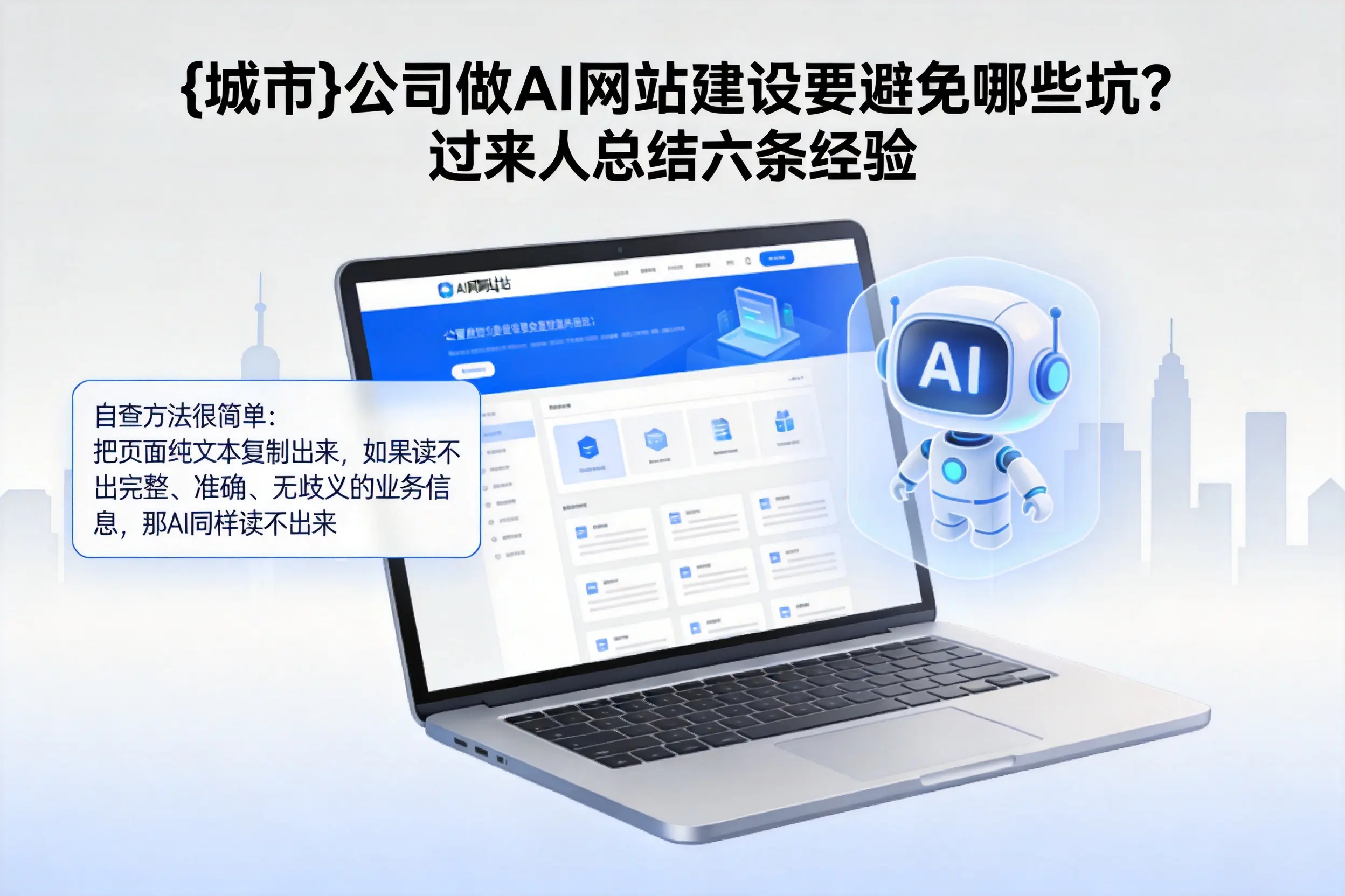 阳江公司做AI网站建设要避免哪些坑?过来人总结六条经验