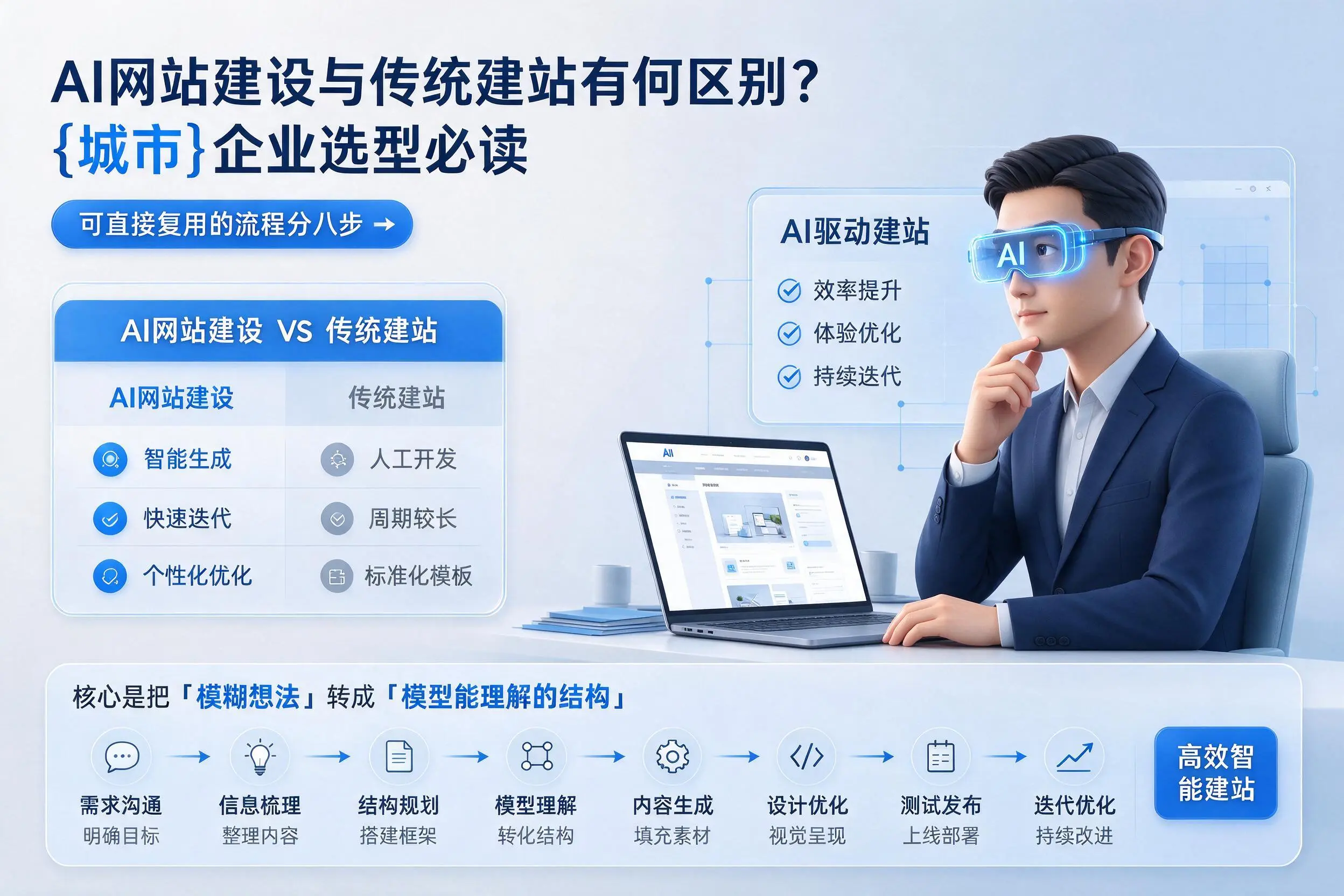 AI网站建设与传统建站有何区别?阳江企业选型必读