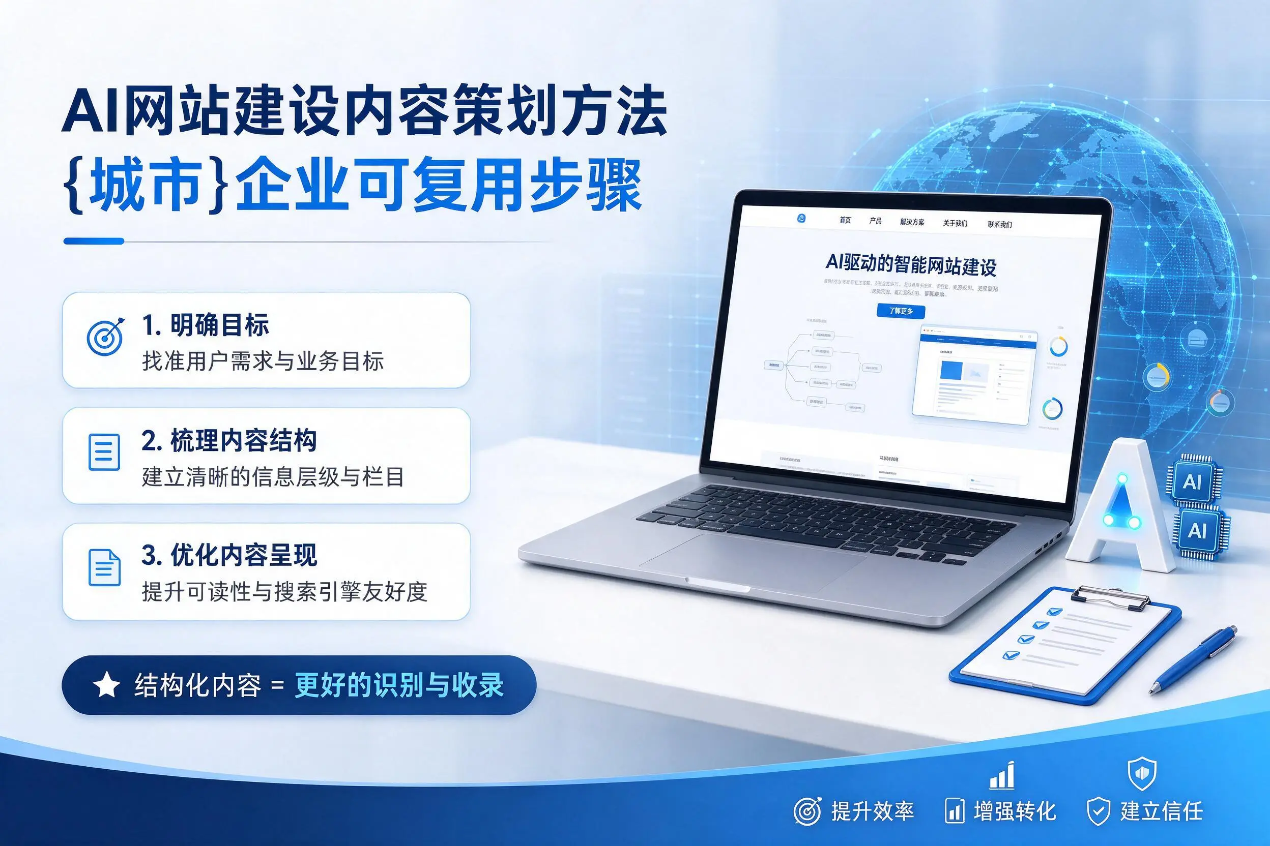 AI网站建设内容策划方法,阳江企业可复用步骤